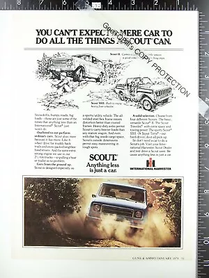 1979 International Harvester Scout II SSII Grille Bumper Hood Shot Advertisement • $10.50