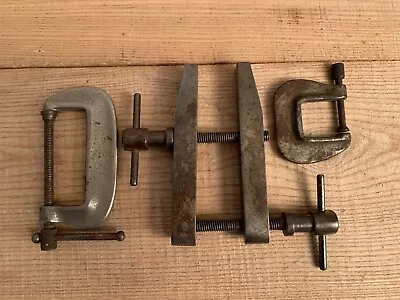 Vintage Machinist Clamp Lot Of 3 Unbranded C-clamp  • $14.95