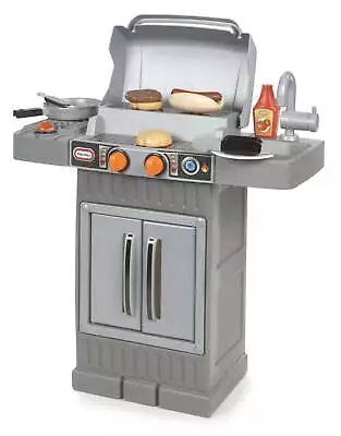 Cook 'n Grow BBQ Grill 8-Piece Pretend Play Kitchen Toys Playset Gray • $37.52