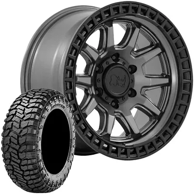 4-Black Rhino Calico 20x9 6x5.5  Gunmetal Rims W/33x12.50R20LT Radar R/T Tires • $2495.99