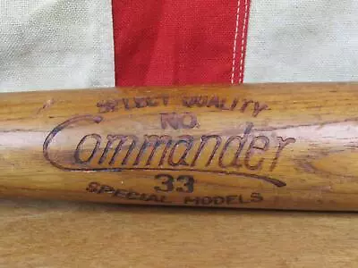 Vintage 1930s Commander Wood No.33 Baseball Bat Special Models 33  Antique Nice! • $161.10