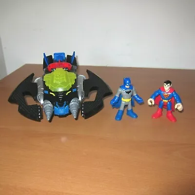 Fisher Price Imaginext DC Super Friends Batwing Batman & Superman Figures Lot  • $20