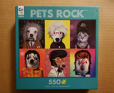 Pets Rock 550 Piece Canine Jigsaw Puzzle Elvis Michael Jackson Warhol More • $5.95