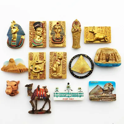 2023 Egypt Pyramid Anubis Pharaoh Mummy Historical Site Souvenirs Fridge Magnet • £6