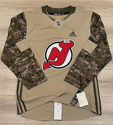NEW Adidas Authentic New Jersey Devils Military Appreciation Camo Jersey Size 46 • $179.99