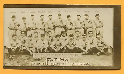 Antique 1913 FATIMA T200  DETROIT TIGERS / TY COBB Tobacco Baseball Card • $1795