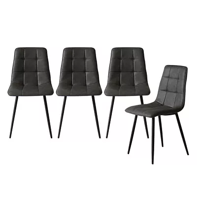 $229.99 • Buy Levede 4x Dining Chairs Kitchen Chair Lounge Room Padded Seat PU Faux Leather