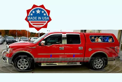 2009-2014 Ford F-150 Crew Cab 4Pc Stainless Steel Body Side Molding 1.5  Trim • $129.99