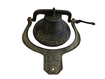 Large Cast Iron Dinner Bell Farm Church School # 2 Antigue Vintage Style School • $79.95