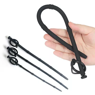 Male Hollow Silicone Urethral Dilators Sounding Urethral Penis Plug Stretcher • $8.39