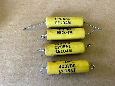 4 Vintage .1 Uf 400v Pyramid Vitamin Q Capacitors TEST GOOD PIO Caps • $40