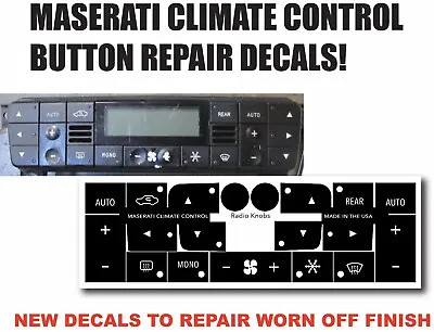 Fits Maserati Quattroporte Granturismo HVAC CLIMATE CONTROL Button Repair • $19.95