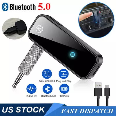 USB Wireless Bluetooth 5.0 Transmitter Receiver 2in1 Audio Adapter 3.5mm Aux Car • $8.28