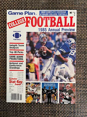 Game Plan's College Football Magazine 1985 Robbie Bosco Jack Trudeau Hayden Fry • $14.50