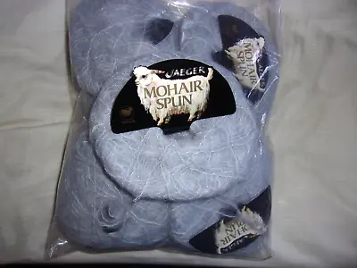 315 Gm Vintage Jaeger Mohair Spun Yarn 70% Mohair 25 % Wool # 507 Grey Bargain • £36