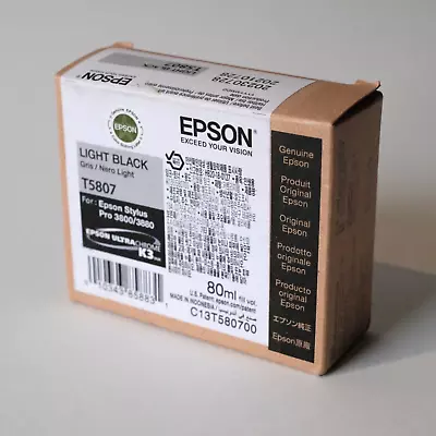 Epson UltraChrome K3 (T5807) Light Black Ink Cartridge For 3800 3880 Brand New • $42