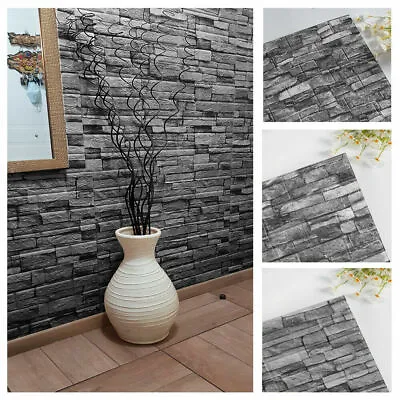 20Pcs 3D Tile Wallpaper Brick Wall Sticker Self-adhesive Waterproof Foam Panel • £8.99