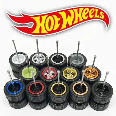 1/64 Scale 5 SPOKE DEEP DISH Real Rider Wheels And Tires Set For Hot Wheels • $3.99