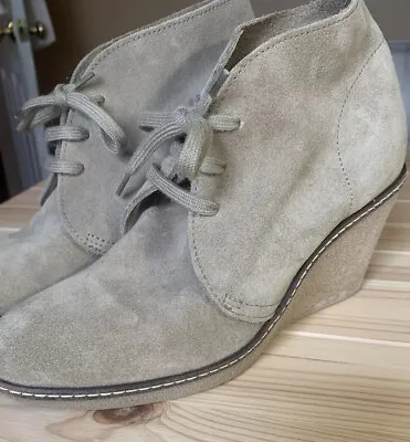 J Crew Macalister Suede Wedge Boots 6 Tan  #04326 • $70