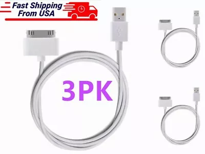 3 USB 30-Pin Sync Charger Cable Cords For Old Older IPod IPad 1 2 3 Generations • $7.99