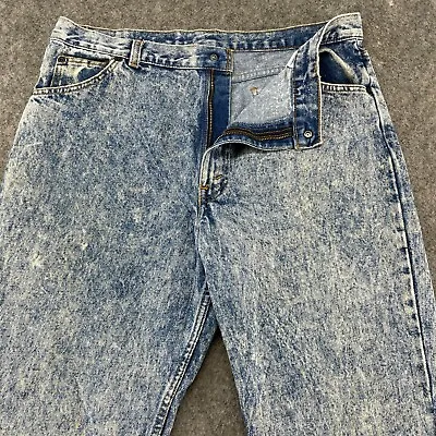 VINTAGE Acid Wash Jeans Mens 36x32 Blue Straight Leg Scoville Zipper Cotton 90s • $34.97