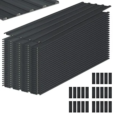 25x Roof Panels Galvanized Steel Hardware Roofing Sheets Anthracite • $259.99