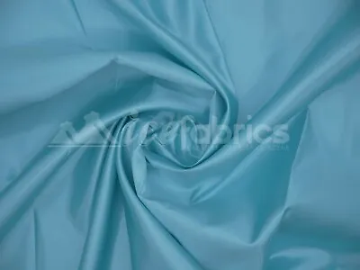 £37.38 • Buy Aqua Blue Bridal Satin Fabric Silky By The Yard- Soft Thick Satin- 