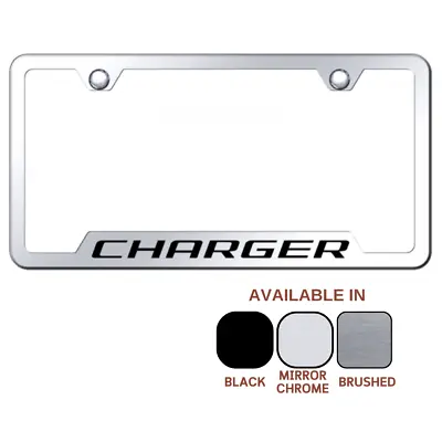 Dodge Charger Laser Etched Logo Notched License Plate Frame Official Licensed • $35.95
