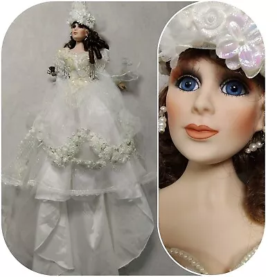 Vintage Franklin Mint Bride Vanessa Doll By Maryse Nicole Porcelain 23  • $69.99