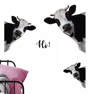 Cow Print Wall Sticker Funny Sticker Wall Art Decor Decals Murals Removable DIY • $23.29