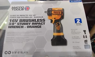 MATCO 16v 3/8 Drive Cordless Impact Stubby Impact Orange  • $249.99