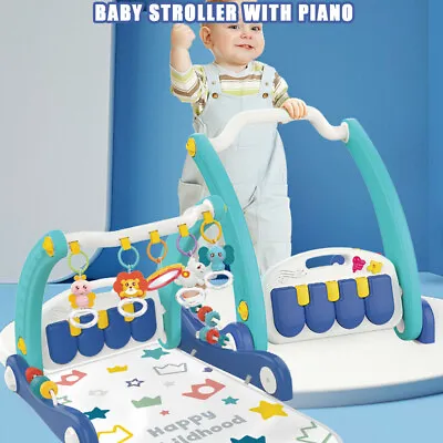 Gym Play Mat Baby Newborn Kids 5 In 1 Fitness Music Lay Piano Boy & Girl NEW UK • £16.99