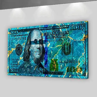 Ocean 100 Dollar Bill Money Art Print Canvas Print Wall Art Office Decor Money • $49.95