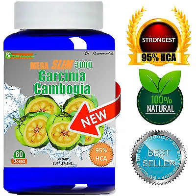 $8.95 • Buy 100% Pure Garcinia Cambogia Extract 95% HCA MEGA 1000mg  Diet Fat Weight Loss