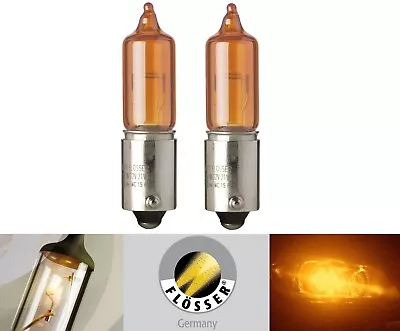 Flosser BAW9s 21W Amber 602101 Two Bulbs Front Turn Signal Light Replacement OE • $19.95