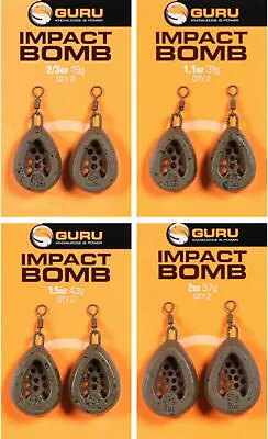 Guru Impact Bomb Lead Coarse Match Fishing Lead Carp Fishing Feeder Bomb • £4.99