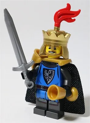 Medieval Black Falcon King Minifigure MOC Castle - All Parts LEGO • £14.99