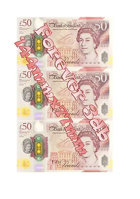 Edible Money £50 Notes Birthday Cake Topper Wafer  - Icing • £2.40