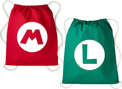 £8.99 • Buy Mario And Luigi Drawstring Bag, Super Mario Bros Bag, Back To School Bag