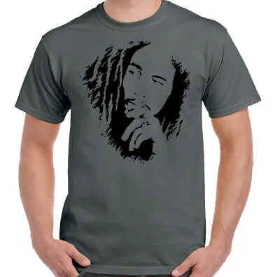 Marley T-Shirt Mens Reggae Unisex Top Jamaica Wailers Jamaican Flag • £11.99