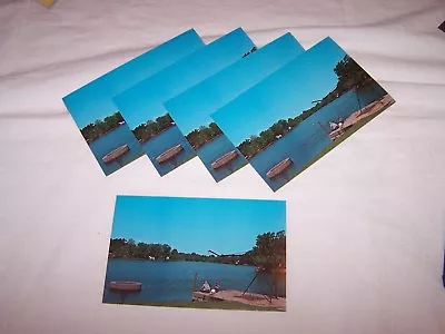 5 Vintage TWIN LAKES Postcards PARIS ILLINOIS • $12