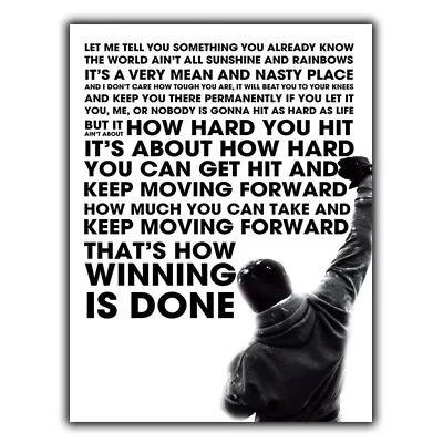 ROCKY BALBOA QUOTE ART - METAL SIGN WALL PLAQUE Inspirational Wise Words Print  • £4.45