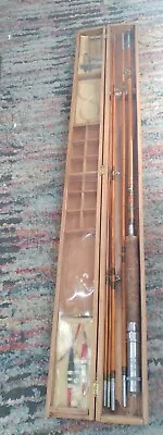 Vintage Japan Marshall Bamboo Fly Rod With Wood Box And Assesories • $125
