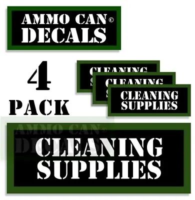 CLEANING SUPPLIIES Ammo Can Decals Ammunition Ammo Labels 3 X1.15  Vinyl 4-pack • $3.29