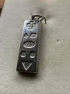 £100 • Buy RARE Millennium Solid Silver Ingot Pendant With Certificate Of Authenticity