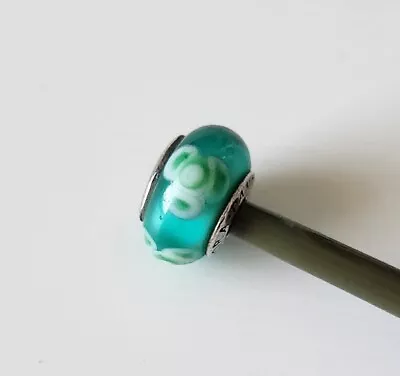 Pandora Flowers For You Turquoise Murano Glass Charm - Retired S925 ALE 790649 • £9.73