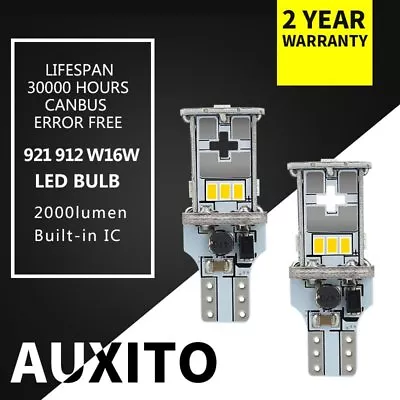 2x Brightest Error Free Canbus T15 T16 921 LED Backup Reverse Light Bulb White F • $10.99