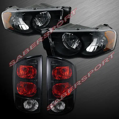 Combo Set Black Headlights + Taillights For 02-05 Ram 1500 And 03-05 2500/3500 • $139.99