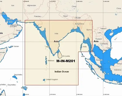 C-Map MAX M-IN-M201 WIDE AREA CHART C-CARD INDIA SRI LANKA MALDIVES • $251.39