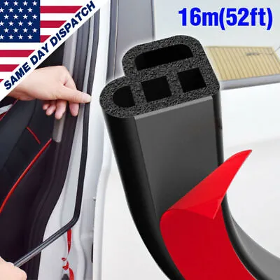 $11.24 • Buy 5M Double Layer Seal Strip Car Door Trunk Weather Strip Edge Moulding-Parts New